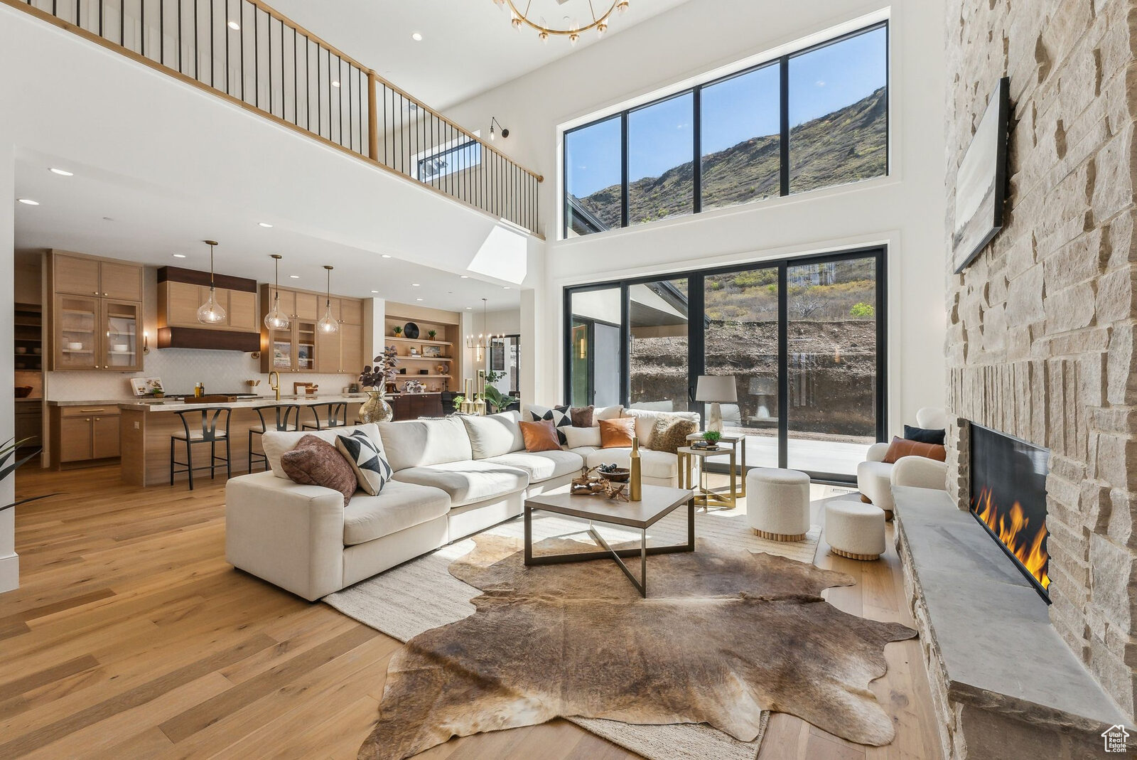 Two-story great room at 13042 N Prospector Way