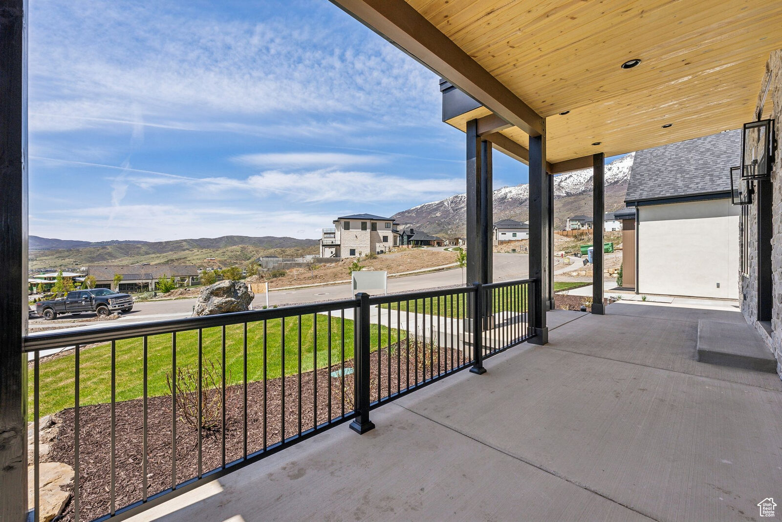 Covered deck looking over the valley